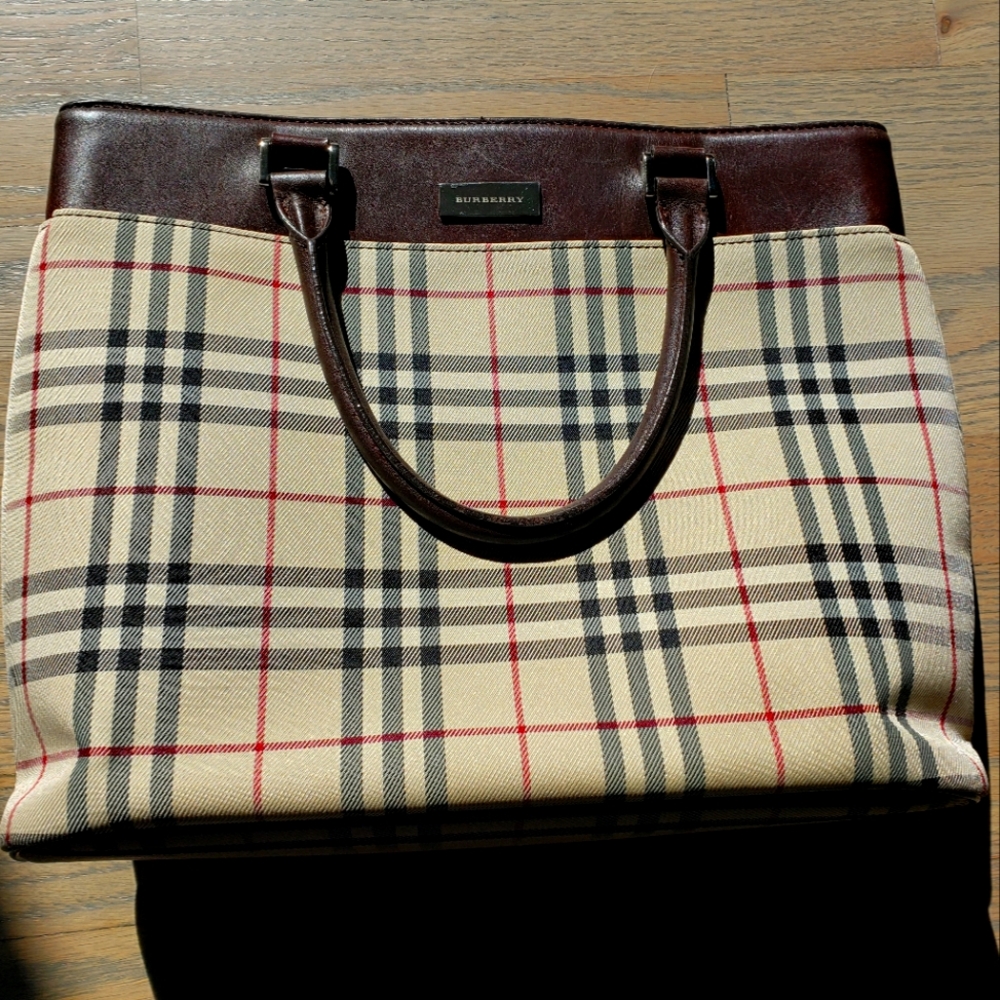 SOLD Authentic Burberry nova check tote bag